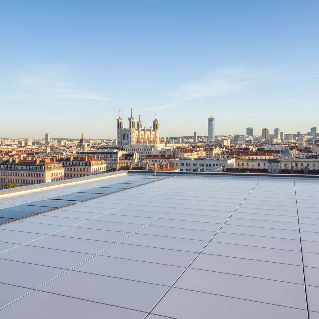 Une toiture entièrement rénovée à Lyon, saine et durable après un désamiantage professionnel.